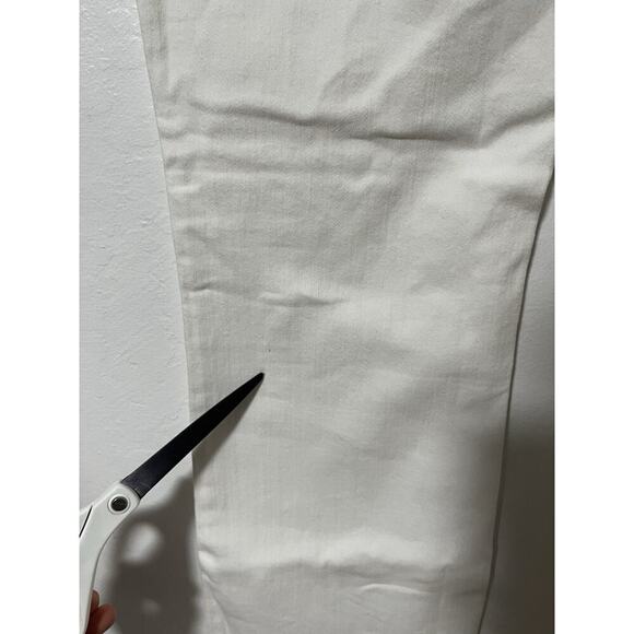 J Crew 9” Demi Boot Crop Stretch Denim Jeans Size 29 TALL White Mid Rise Preppy - Picture 5 of 9